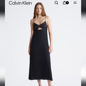 Calvin Klein Black Slip Dress